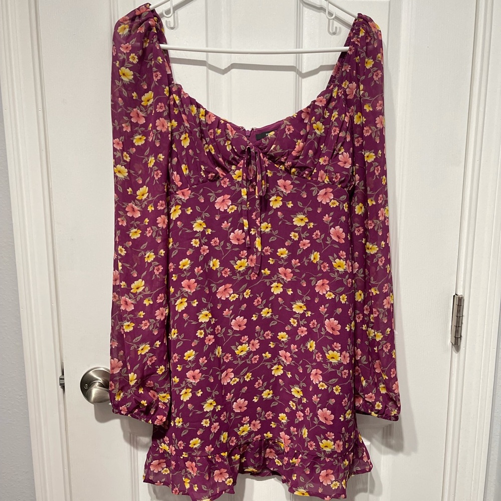 Forever21 floral longsleeve dress